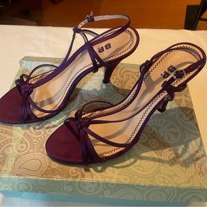 Beautiful Deep Purple Satin Heels